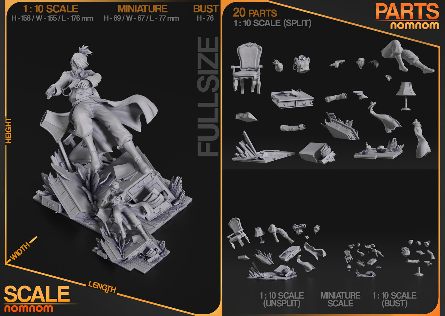 Military Sharpshooter Lieutenant – Fanart Anime Resin Figure