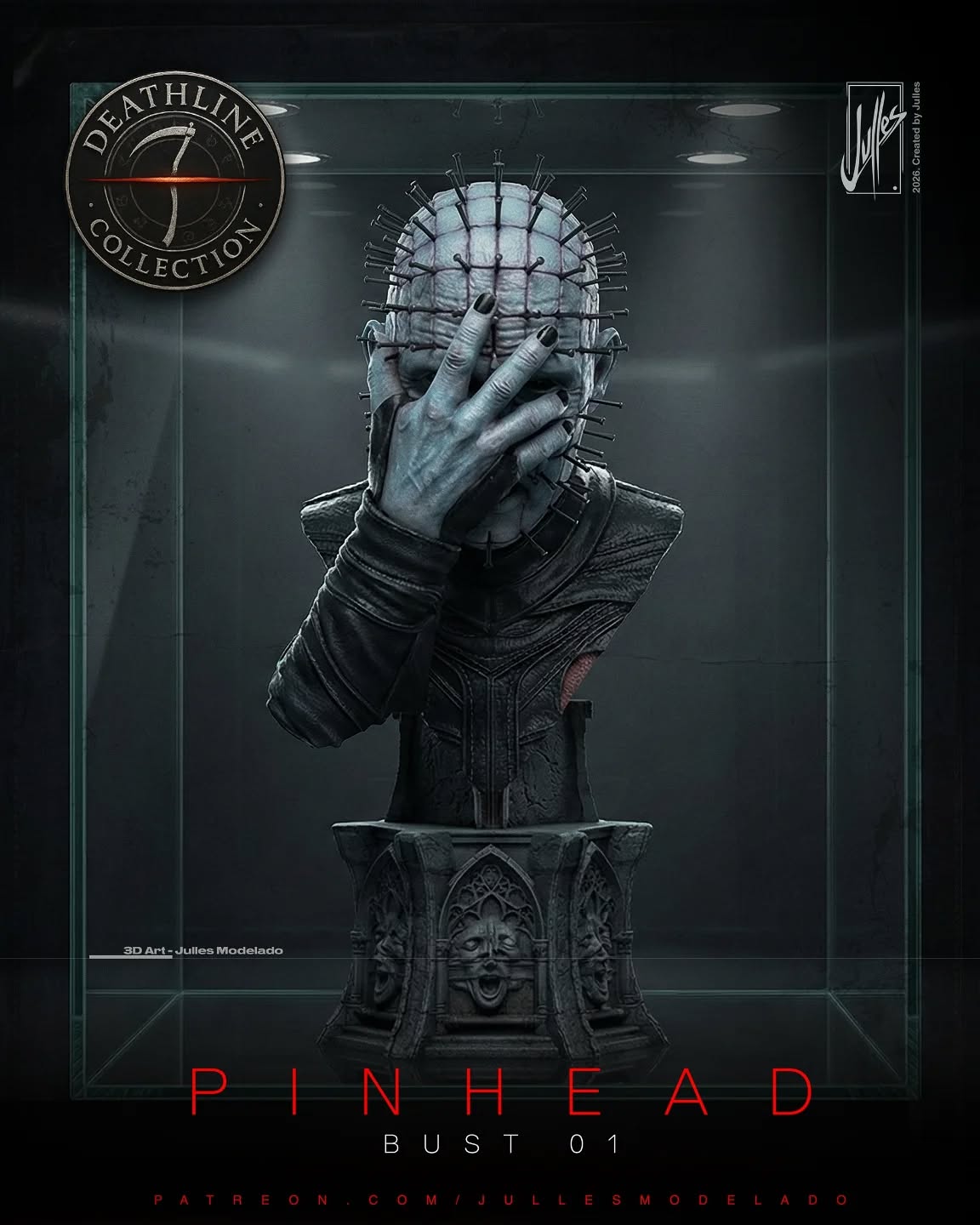 Hellraiser Horror Bust | Cenobite Fanart | Handcrafted Resin Collectible