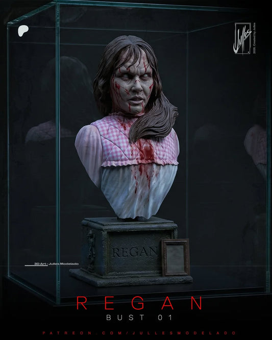 The Exorcist Horror Bust | Possessed Girl Fanart | Handcrafted Resin Collectible