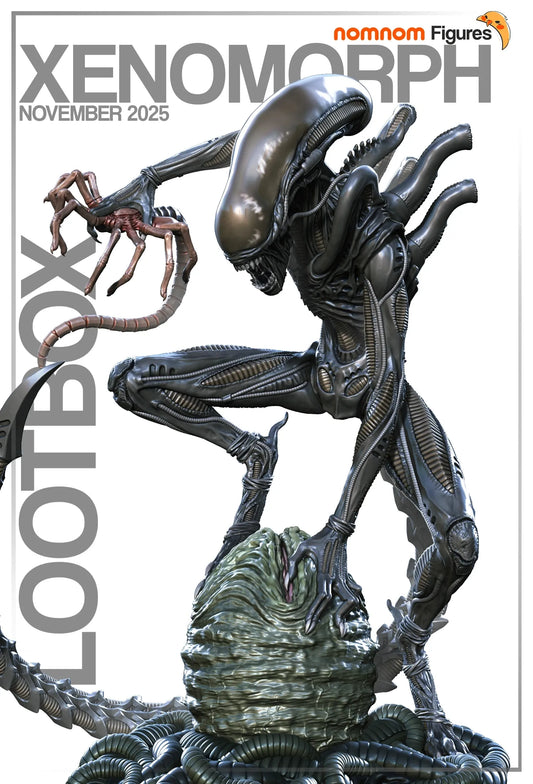 Iconic Alien Creature Statue | Alien Fanart Resin Figure | Handmade Sci-Fi Decor