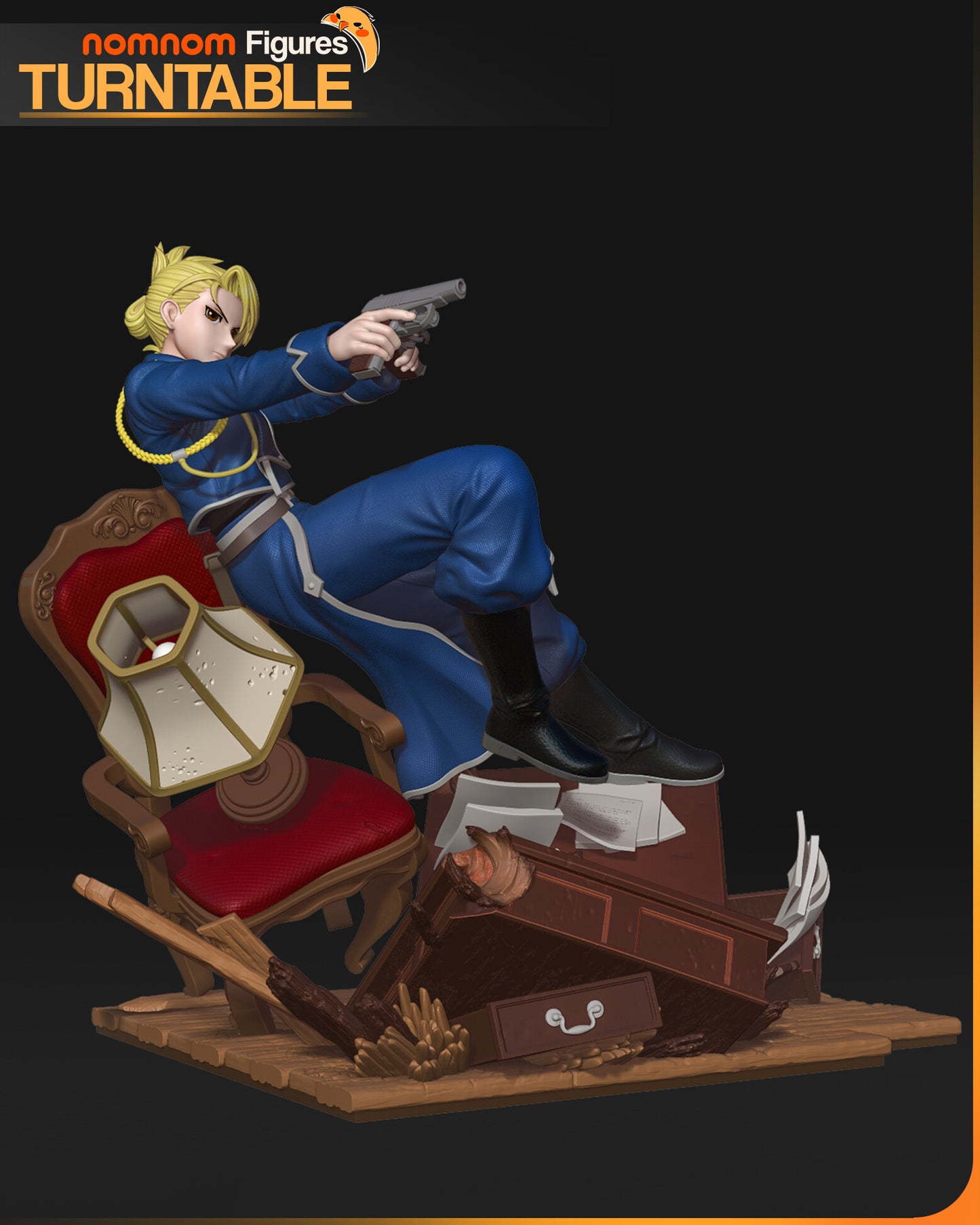 Military Sharpshooter Lieutenant – Fanart Anime Resin Figure