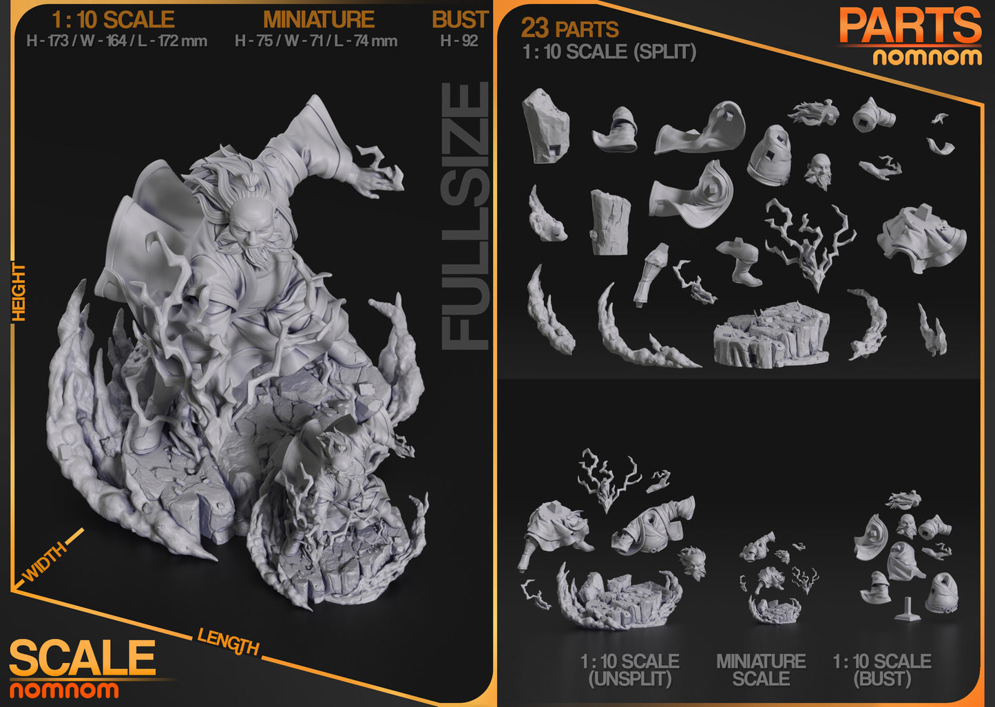 Wise Fire Nation Elder – Fanart Anime Resin Figure